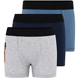 LEGO Ninjago LWBo 301 boxershorts voor jongens, 3-delige set, 921 grijs gemêleerd, 152 voor kinderen