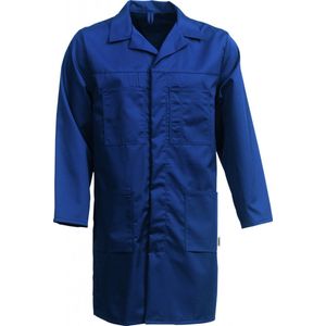 Fristads - Stofjas - 3/4 Mouwen - Blauw - Duurzaam - Druknoopsluiting - Functionele Zakken