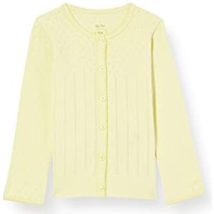 Noa Noa miniature Babymeisjes Basic Doria, lange mouwen cardigan sweater, citroengras, 3 Maanden