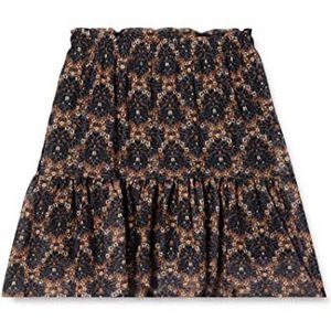 Noa Noa miniature Girl's Mini Girl PixieNNM Skirt, Print Black/Brown, 116/6Y