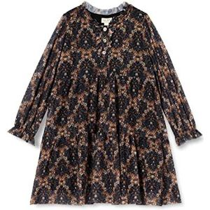 Noa Noa miniature Girl's Mini Girl SippyNNM Dress, Print Black/Brown, 104/4Y