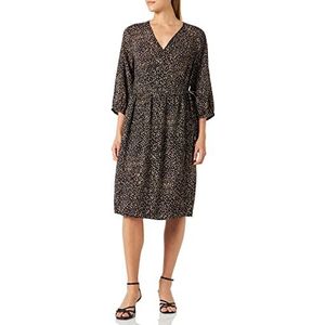 Noa Noa dames camille dress, Print beige/zwart, 40