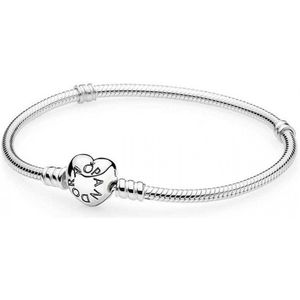 Pandora armband met hartsluiting lengte 17