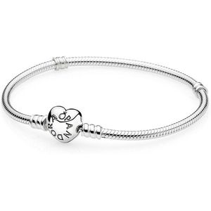 Pandora armband zilver 'Moments' hartsluiting 19