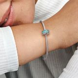 Pandora Charms Blaugrüner Pavé-Clip-Charm 791817MCZ