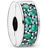 Pandora Charms Blaugrüner Pavé-Clip-Charm 791817MCZ