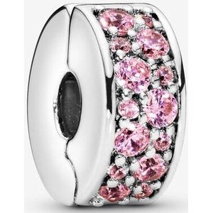 Pandora Bead Pandora Clip rosa 791817PCZ Silber