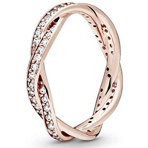 PANDORA - Herzen Charm-Anhänger - Sterlingsilber - Roze Email - Cubic Zirkonia