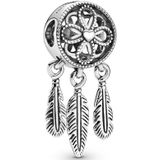 PANDORA Spiritual Dreamcatcher bedel sterling zilver 6 x 27,5 x 11,6 mm (T/H/B), Sterling zilver, Geen edelsteen