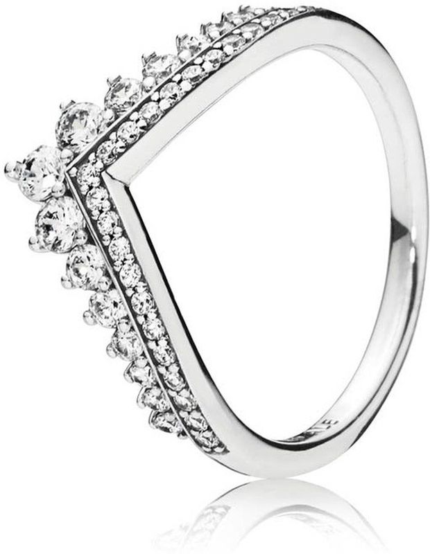 PANDORA - Princess Wish Ring - 925 Sterlingsilber - Versierd met Zirkoniasteentjes