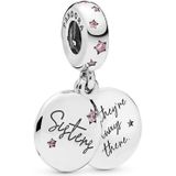 Pandora Charms Sisters Forever-Anhänger aus Sterlingsilber 798012FPC
