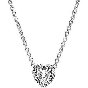 Pandora Stories 925 Sterling Silver Heart Necklace 398425C01-45 (Length: 45.00 cm)