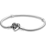 Pandora Armbänder Schlangenkettenarmband mit Familienherzverschluss 598827C01