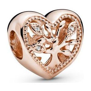 Pandora Pandora People Rose Gold Plated Opengewerkte Stamboom Hart Bedel 788826C01 - Roségoud