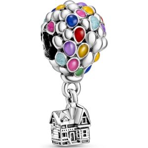 Pandora 798962C01 Hangend amulet, huis hangend aan ballonnen uit Disney's Up, 11 x 23,5 x 11 mm, niet-edelmetaal, niet van toepassing, Metaal