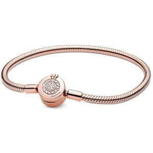 Pandora - Moments - Slangenarmband - 14-karaats Roséverguld - Met Zirkonia