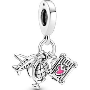 Pandora Kettenanhänger Pandora Flugzeug, Globus und Koffer Charm-Anhänger 799435C01 Anhänger