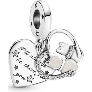 Pandora Moments Katten & Harten Hangende Bedel - Zilver
