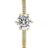 Pandora Dames Ring Zilver Goudkleurig 16.