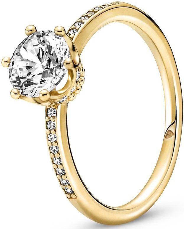 Pandora Dames Ring Zilver Goudkleurig 16.