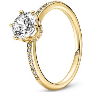 Pandora - Passions Sparkling Kroon - Ring - 14-karaats Verguld - Zirkonia