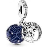 Pandora Charms Galaxie-Doppelbaum- und Mond-Anhänger-Charm 799645C01