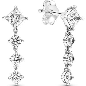 PANDORA Baum & Galaxis Mond dubbele hanger hanger van sterling zilver met zirkonia, 799645C01, Eén maat, Sterling zilver, Zirkoniumoxide