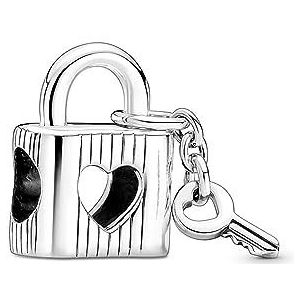 Pandora Charms Herz-Vorhängeschloss und Schlüsselanhänger 790095C01