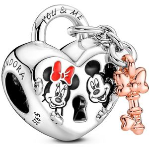 Pandora Charms Disney Mickey und Minnie Mouse Vorhängeschloss-Anhänger 780109C01
