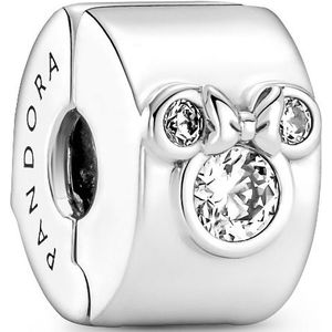 Pandora Charm-Einhänger PANDORA DISNEY Charm Clip "Mickey Mouse & Minnie Mouse" silber