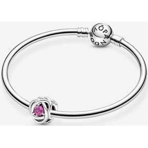 Charm Pandora 790065C05 Círculo eternity roze, Eén maat, Sterling zilver, Zirkonia