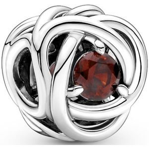 Pandora Charm hanger ""Kompas"" zilver, kristal blauw 790099C01, Eén maat, Sterling zilver, Zirkonia