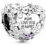 Pandora Charms Gänseblümchen-Herzanhänger Mama 791155C01