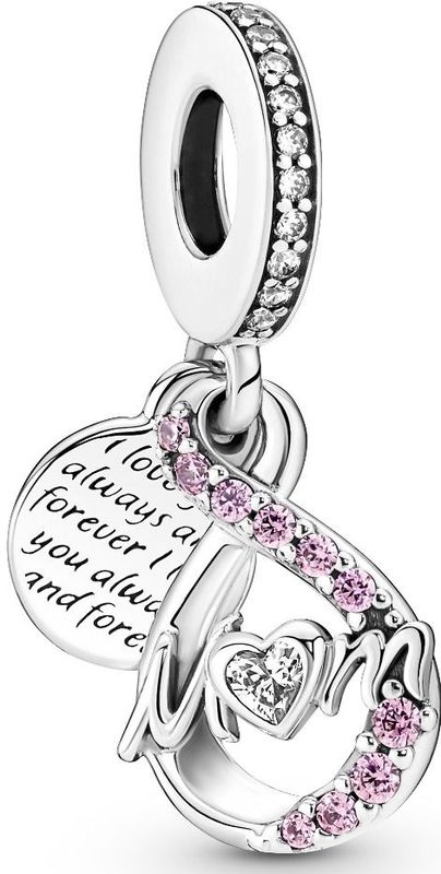 Pandora - bedel - MOM INFINITY PAVÉ DOUBLE DANGLE - 791468C01