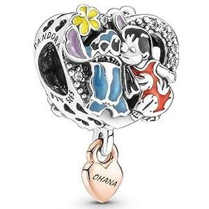 Pandora Disney Ohana Lilo & Stitch bedel - Zilver