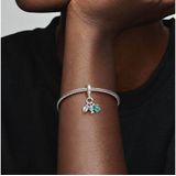 PANDORA - Moments Tropischer Seestern & Muschel Clip-Charm - Sterling Zilver - Cubic Zirkonia