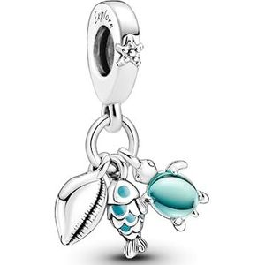 Pandora Bead Pandora Charm Anhänger Fisch, Schildkröte & Muschel 791697C01 Silber