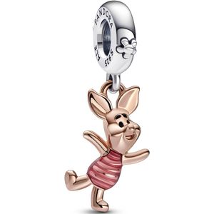 Pandora Disney 925 Sterling Silver Winnie The Pooh Piglet Charm 782208C01with14K RoseGold Plating