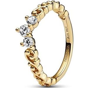 Pandora Fingerring Edle Tiara mit Wirbel Goldfarben