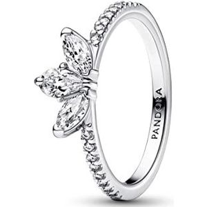 PANDORA Timeless Funkelndes Herbarium Cluster Ring in Sterling-Siber mit Cubic Zirkonia Timeless Collection, Größe 58, 192392C01-58