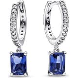 PANDORA - Tijdloze Creolen - Blauw - Sterling Zilver - Eén Paar