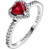 Pandora - Timeless - Ring - Zilver - 925 Sterling Silver - Rood Hart