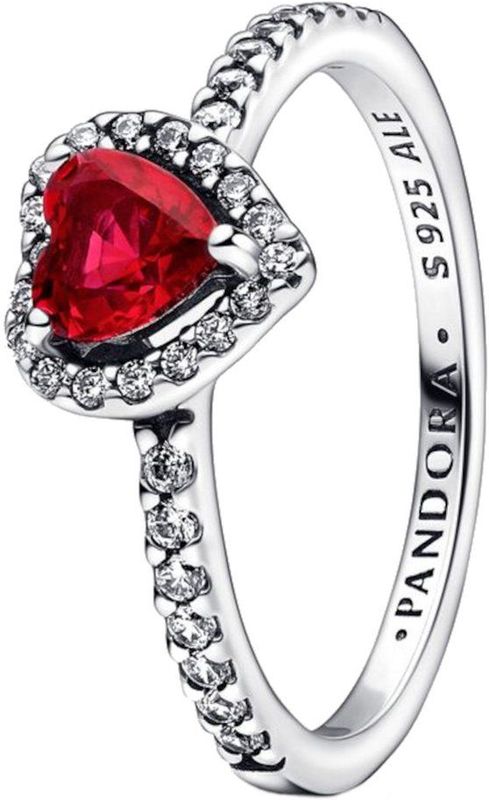 Pandora - Timeless - Ring - Zilver - 925 Sterling Silver - Rood Hart