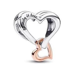 PANDORA - Moments - Charm - Openwork Hart - Sterling Zilver - 14k Roséverguld