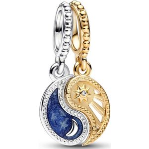 Pandora Moments 925 Sterling Silver Yin And Yang Charm 762678C01with14 Carat Gold Plating