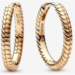 Pandora Oorringen Snake zilver verguld 262728