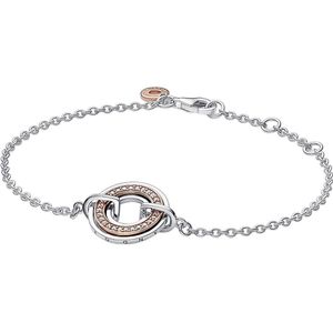 Pandora 582741C01 - Chain Signature Two-tone Logo & Pavé Sterling Silver - Armband-lengte 18 cm