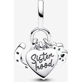 Pandora - Four Leaf Clover, Heart and Horseshoe - Hangende Bedel - Sterling Zilver, Gemengde Steen