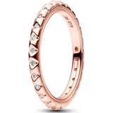 Pandora - Anillo Me 182800C01 - Pirámides - 14 Karaat Roségoud Verguld - Zirkonia - Stapelbaar