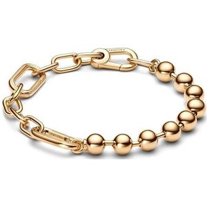 Pandora Edelstahlarmband Metallperlen und Gliederkettenarmband von PANDORA ME, vergoldet